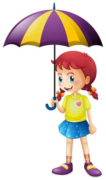 Mała dziewczynka trzyma parasol