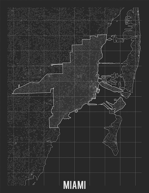 Bezpłatny wektor mapa miasta miami.