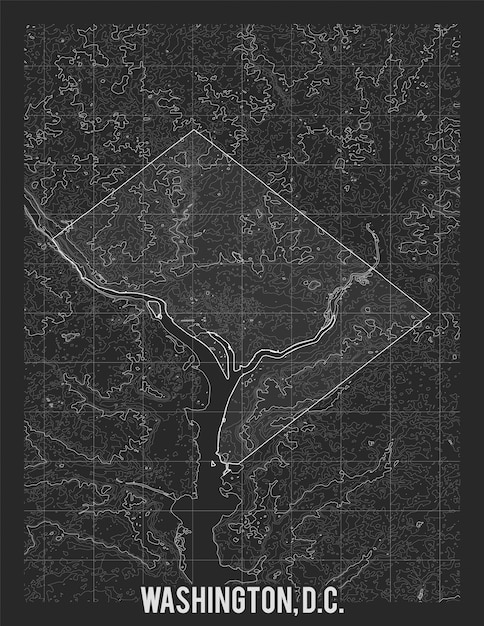 Bezpłatny wektor mapa miasta waszyngtonu.