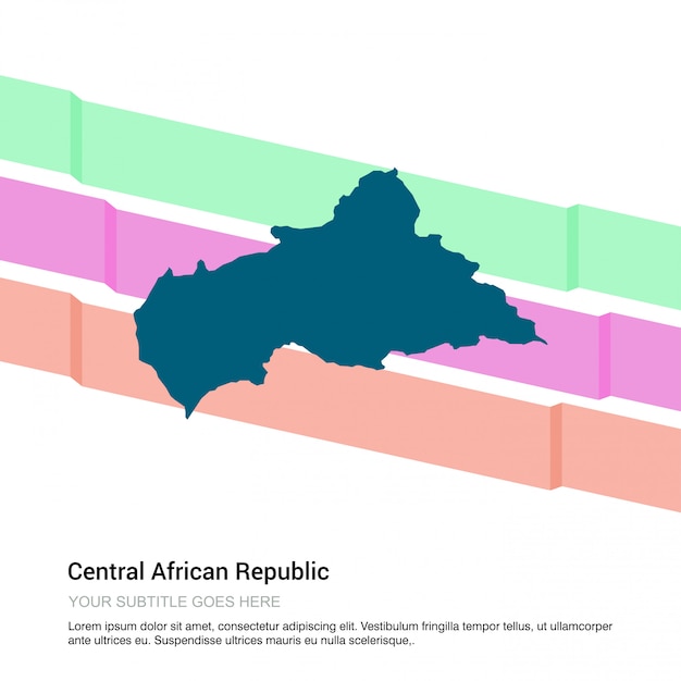 Bezpłatny wektor mapa republiki środkowoafrykańskiej