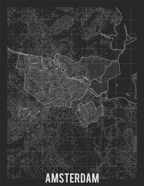 Mapa topograficzna Amsterdamu