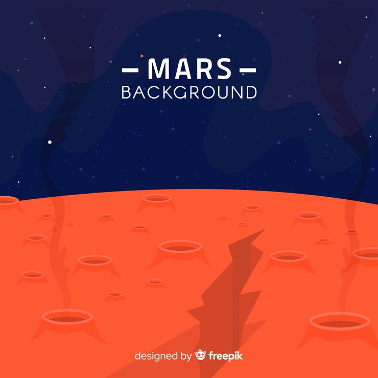 Bezpłatny plik Wektor mars tło z szczeliną