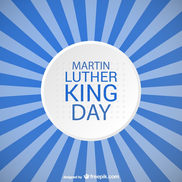 Bezpłatny plik Wektor martin luther king day niebieskie paski projekt