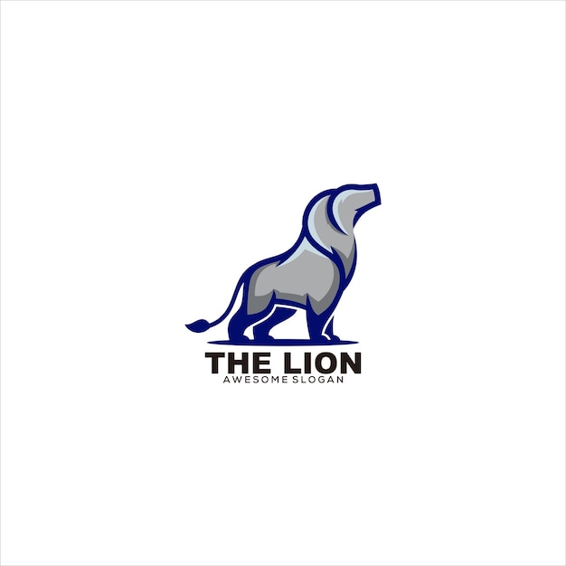 Bezpłatny wektor maskotka wektor logo lwa