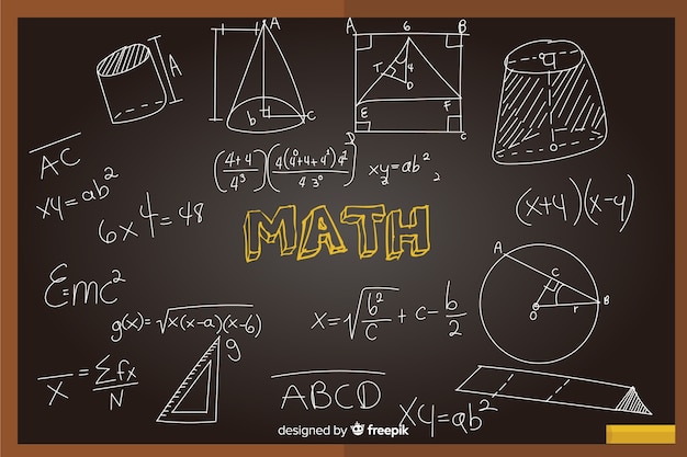 Bezpłatny wektor matematyka realistyczne tablica tło