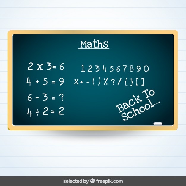 Bezpłatny wektor matematyka tablica