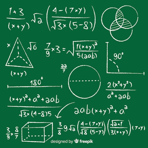 Bezpłatny wektor matematyki chalkboard tło