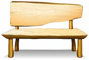 Bezpłatny wektor meble drewniane krzesło