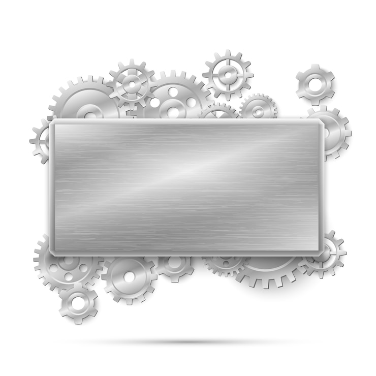 Bezpłatny plik Wektor mechaniczna koncepcja steampunk. rama z metalowymi zębatkami. konstrukcja mechanizmu stal maszynowa, mechaniczna przemysłowa