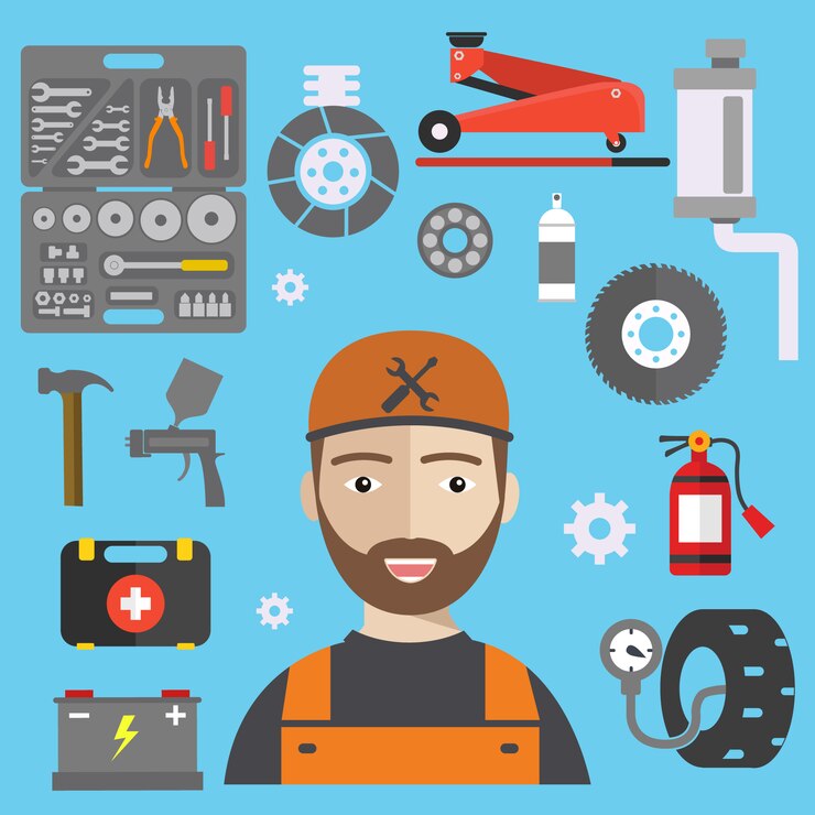 Bezpłatny plik Wektor mechaniczne elementy kolekcji