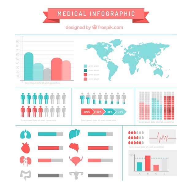 Medyczne Elementy Infographic