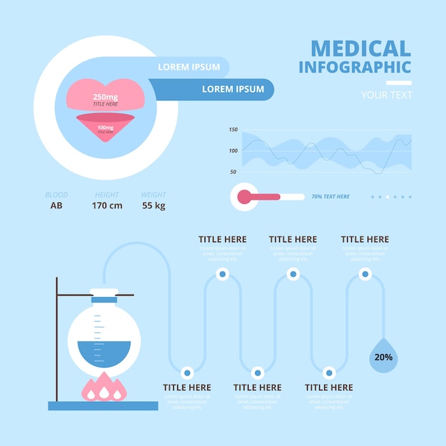 Medyczny Infographic Szablon Z Danymi