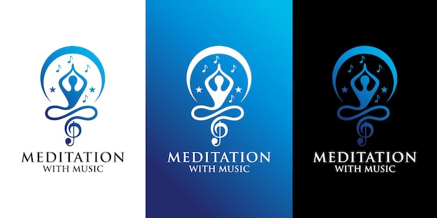 Medytacja z projektem logo muzyki