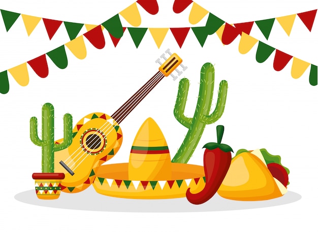 Meksyk Cinco De Mayo Meksykanin Protestuje Ilustrację