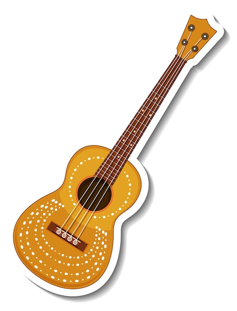 Bezpłatny wektor meksykańska kreskówka instrument muzyczny na gitarze