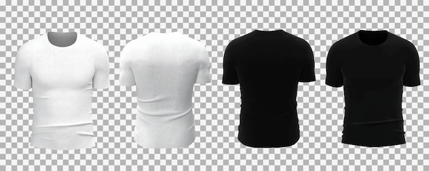 Bezpłatny wektor męska kolekcja białych i czarnych koszulek