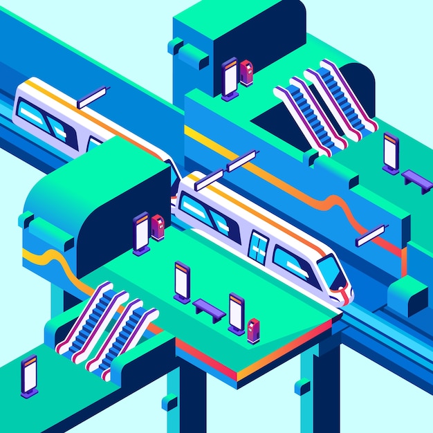 Metro Stacja Kolejowa Ilustracja Plan Metro Lub Metro Stacja Kolejowa