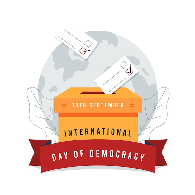 Bezpłatny wektor międzynarodowy dzień demokracji