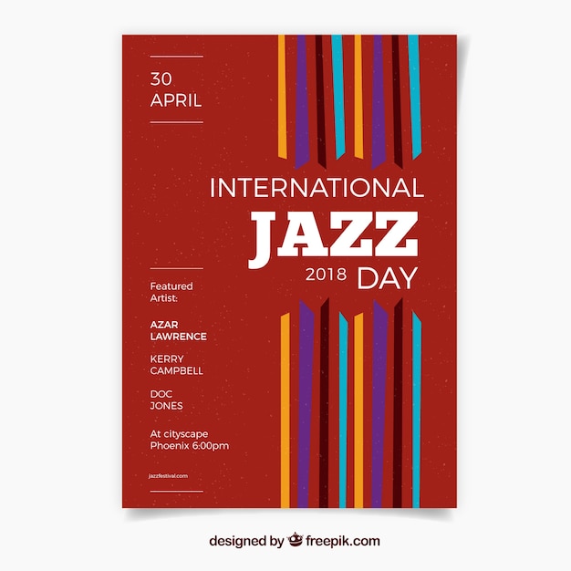 Międzynarodowy Dzień Jazzowy Fajny Plakatinternational Jazz Day Nice Poster