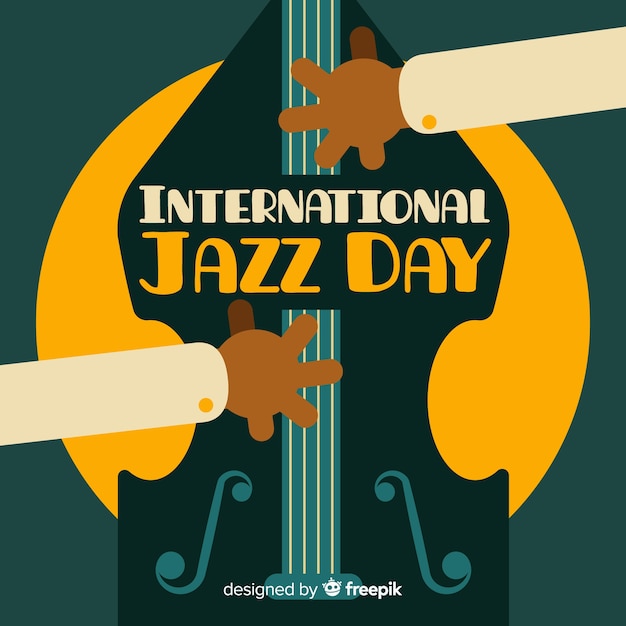 Bezpłatny wektor międzynarodowy dzień jazzu