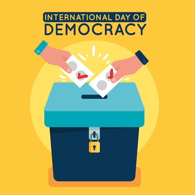 Bezpłatny wektor międzynarodowy dzień koncepcji demokracji