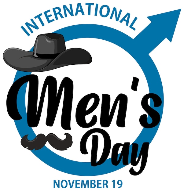 Bezpłatny wektor międzynarodowy dzień męski na projekt plakatu lub banera