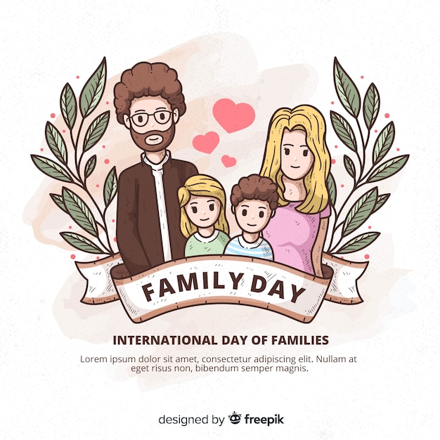 Bezpłatny wektor międzynarodowy dzień rodzin