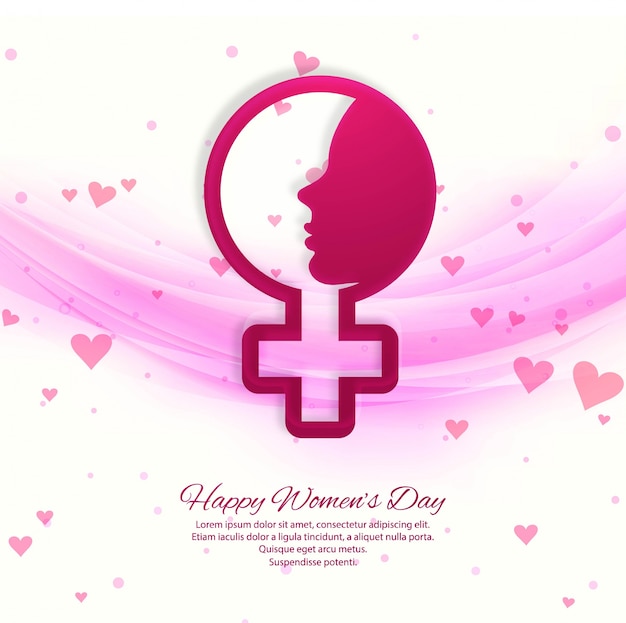 Międzynarodowy plakat z okazji Dnia Kobiet. Kobieta znak. Projekt Origami
