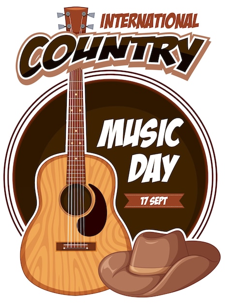 Bezpłatny wektor międzynarodowy projekt plakatu muzyki country
