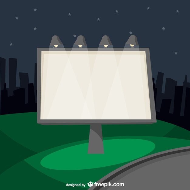 Miejskiego billboardu w nocy