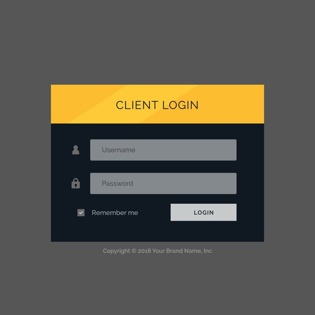 mieszkanie nowoczesny design formularz logowania ui szablon