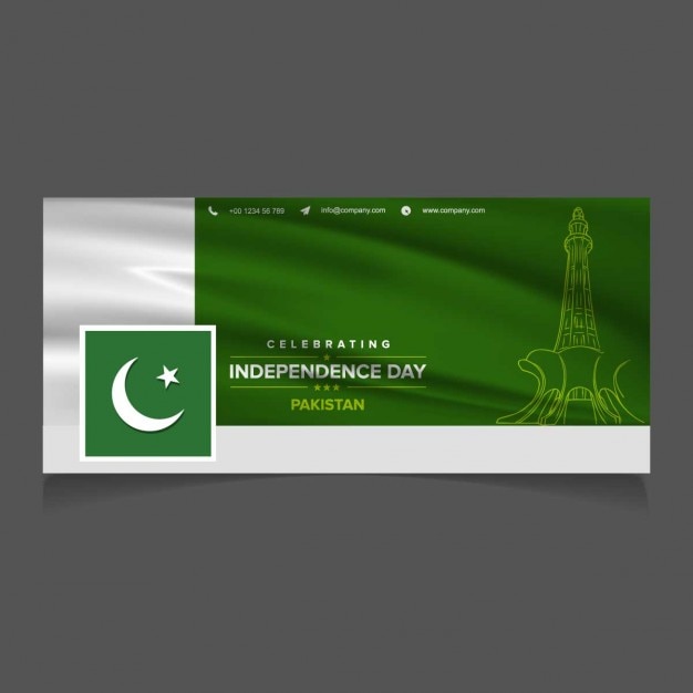 Bezpłatny wektor minarepakistan facebook cover