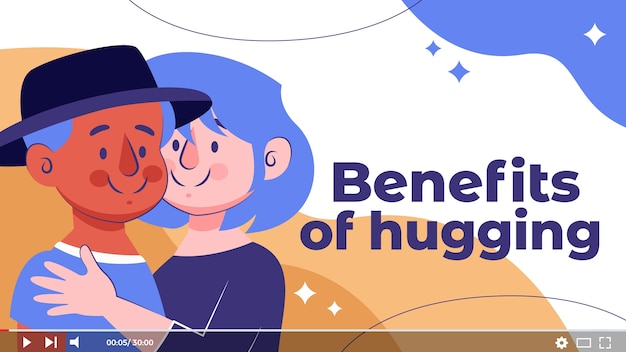 Bezpłatny wektor miniatura youtube narodowego dnia przytulania