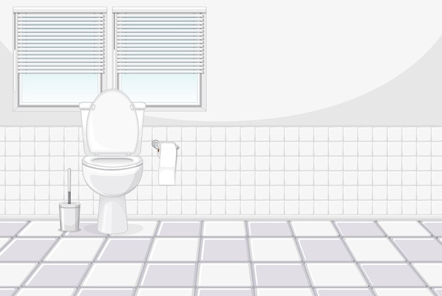 Bezpłatny wektor minimalistyczna biała scena łazienkowa