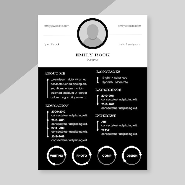 Minimalistyczny Szablon Cv