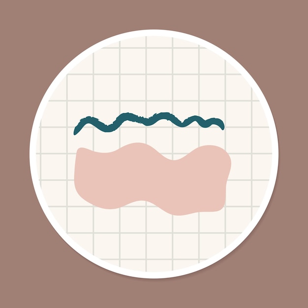 Minimalna Doodle Społeczna Naklejka Z Zaznaczeniem Historii