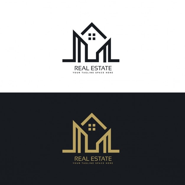 mono linia domu projektowanie logo firmy nieruchomości