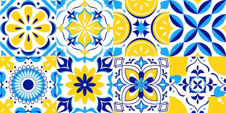 Bezpłatny plik Wektor mosaik amalfi z cytryną