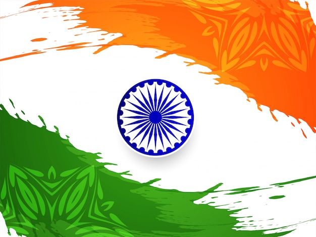 Motyw Flagi Indii Stylowy Tło Dzień Republiki