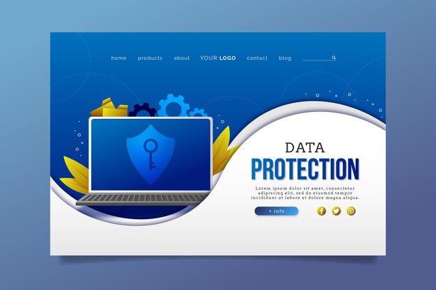 Motyw strony docelowej ochrony danych