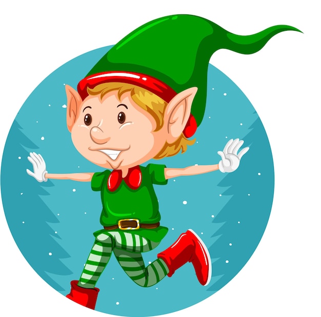 Bezpłatny wektor motyw świąteczny z elf