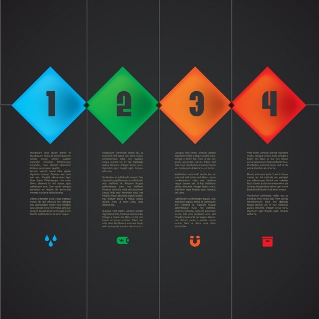 Bezpłatny wektor multicolor infografika szablon