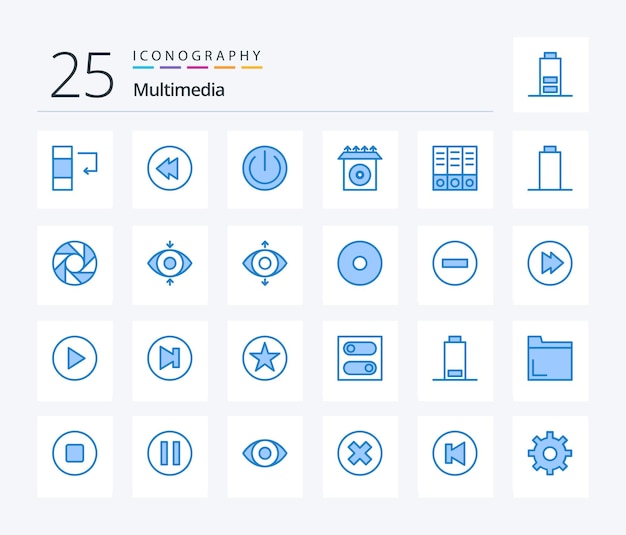 Multimedialny Pakiet Ikon 25 W Kolorze Niebieskim, W Tym Obiektyw Multimedialny, Instaluje Puste Dokumenty