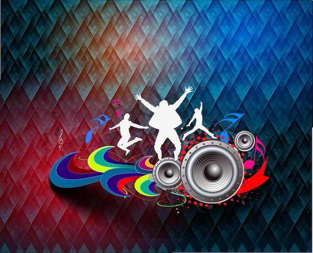 Music Background Musical Ilustracja Festiwalu Melodii Vector Design.