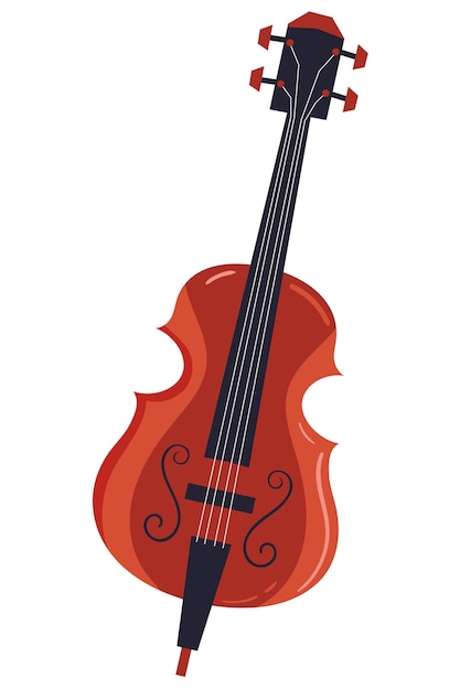 Bezpłatny wektor muzyka na instrumentach skrzypcowych