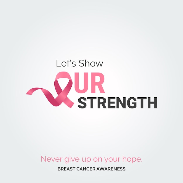Bezpłatny wektor nadzieja rozkwita w różowej świadomości raka piersi