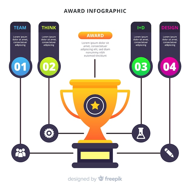 Bezpłatny wektor nagroda infografika