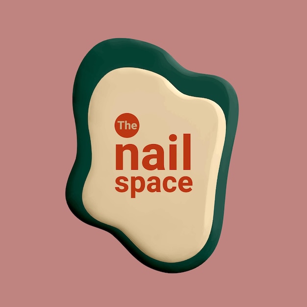 Nail Space Business Logo Wektor Kreatywny Kolor Styl Malowania