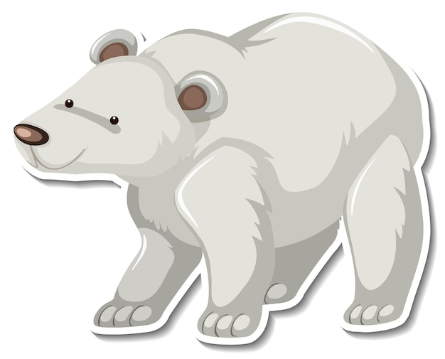 Naklejka z niedźwiedziem polarnym ze zwierzętami