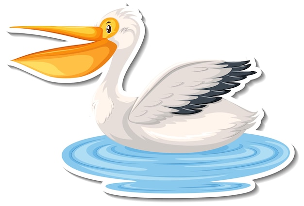 Naklejka z ptakiem pelikan